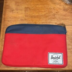 Herschel Red and Navy Laptop Case/Sleeve
